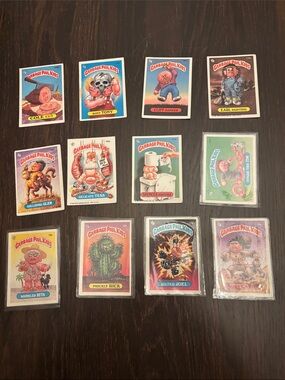Garbage Pail Kids Collectible Trading Card Lot - vintage 1985 set of 12
